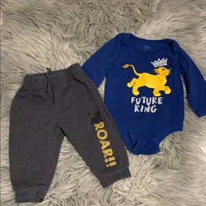 Disney lion king baby boy 2 piece set 3-6 months